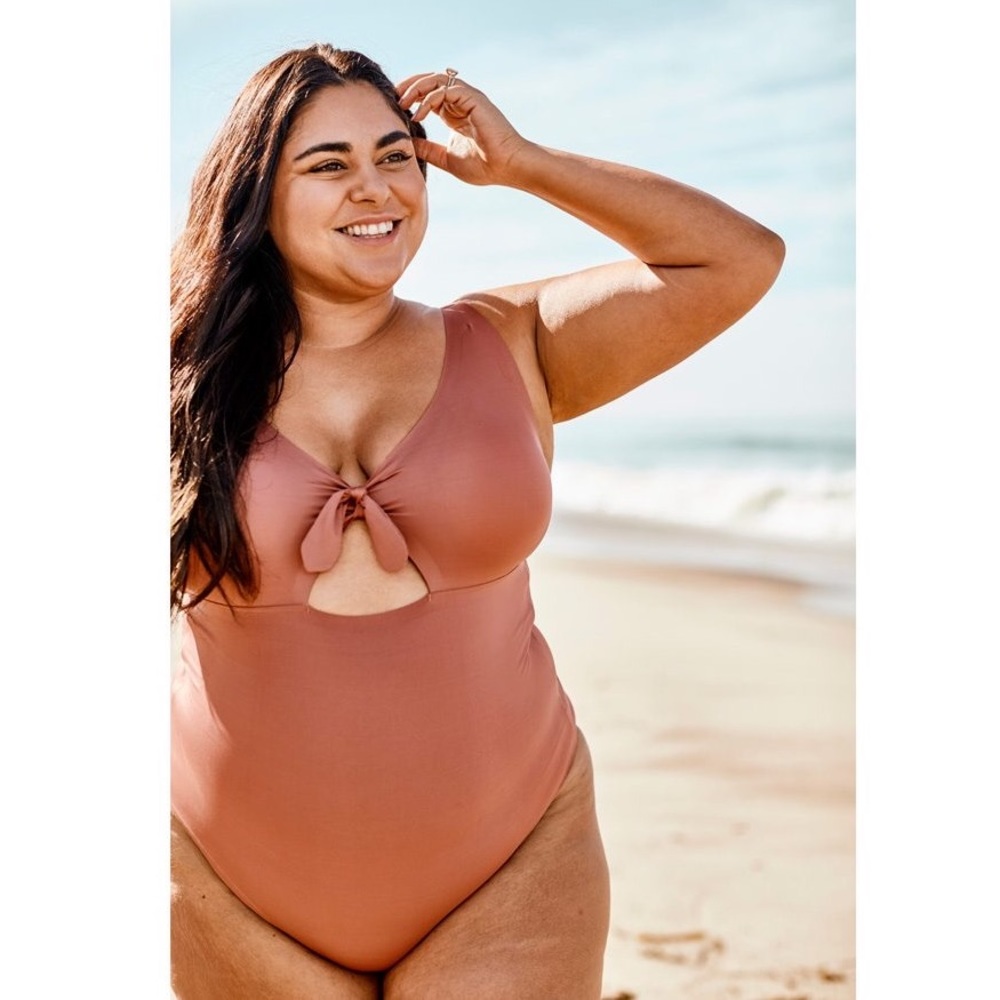 knix One-Piece Swimsuit in Dusty Rose in S+
